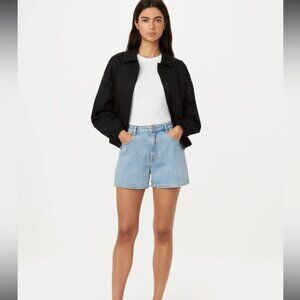 Frank and Oak Stevie light wash denim shorts